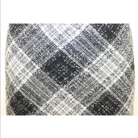 Kensie Wool Mini Skirt Tweed Skirt Women Sz 2 Waist 26 Grey/ Black Tartan Plaid - Picture 6 of 9